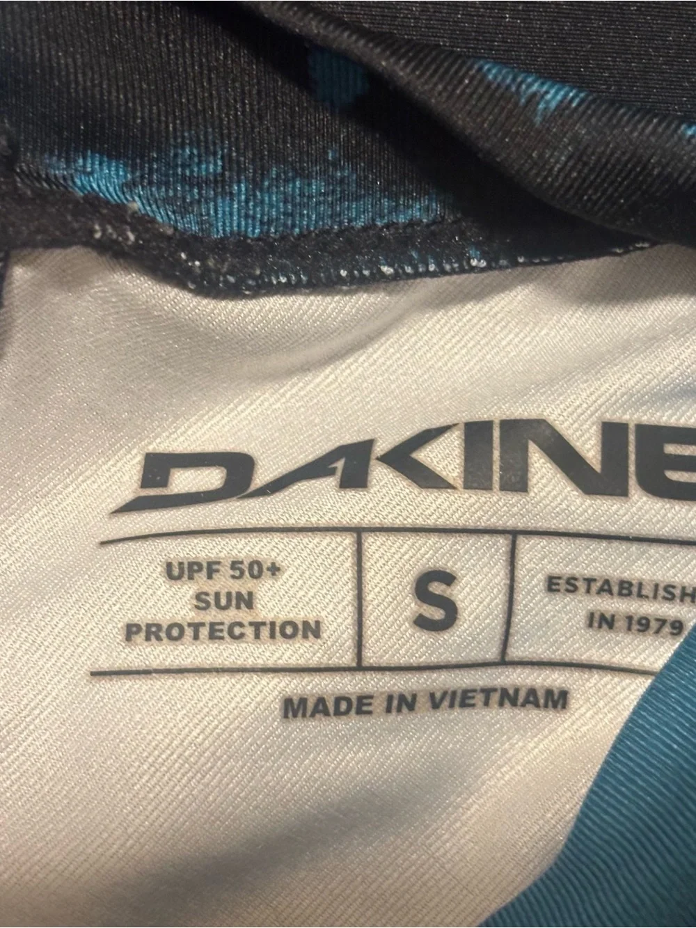 Dakine Black & Teal Long Sleeve Performance Rash Guard
